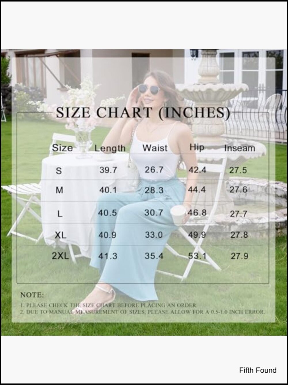 Wide Leg Pants with Pockets High Waisted Plus Size Palazzo Pants Casual Flowy - Picture 6 of 7